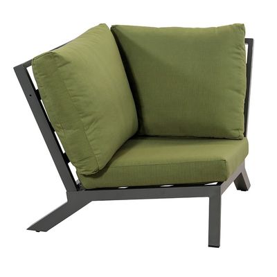 AJUNION Aluminiumrahmen Außenecke Sofa Wohnzimmer Set Sektionsgartenmöbel Set