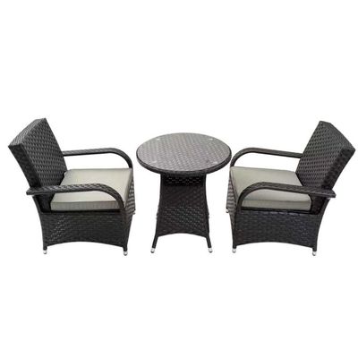 Moderne Außenmöbel AJUNION 2 Sitzplätze Wicker Rattan Chat Möbel UV-beständig