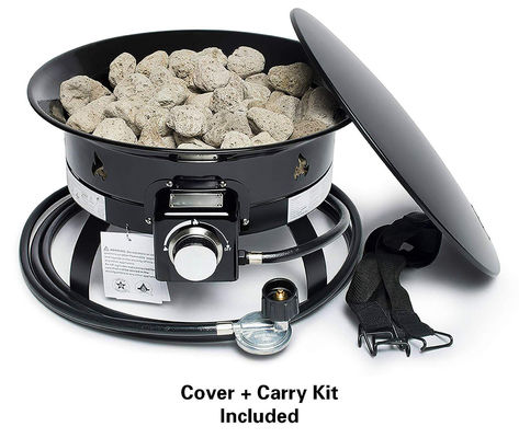 Außen Camping Stahl Gas Feuerstelle 58000 BTU Propan Portable Pit von AJUNION