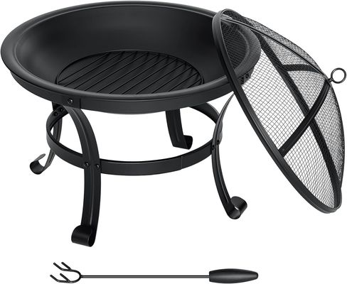 Rundes Holz aus Stahl für den Außengartengrill und den Garten