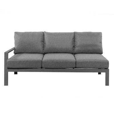 Aluminiumrahmen modernes L-förmiges Gartensofa mit Couchtisch Größe L 120 x W60 x H45cm