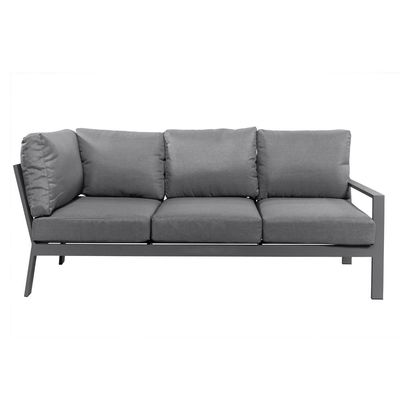 Aluminiumrahmen modernes L-förmiges Gartensofa mit Couchtisch Größe L 120 x W60 x H45cm