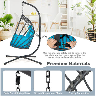 Modernes Design Schwerlast Stahlrahmen Hängestuhl mit Polyester-Kissengewebe