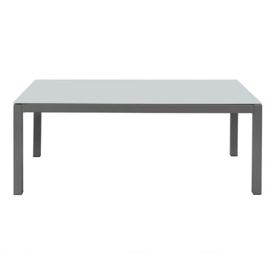 Aluminiumrahmen modernes L-förmiges Gartensofa mit Couchtisch Größe L 120 x W60 x H45cm