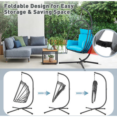 Modernes Design Schwerlast Stahlrahmen Hängestuhl mit Polyester-Kissengewebe