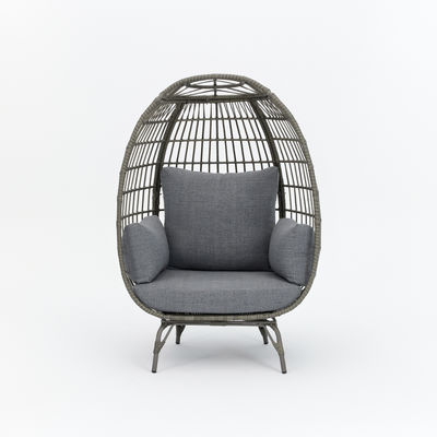 Stehender Eiersessel Klappbar und Rattan-Weave-Design für das Wohnzimmer im Freien