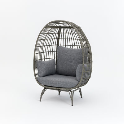 Stehender Eiersessel Klappbar und Rattan-Weave-Design für das Wohnzimmer im Freien