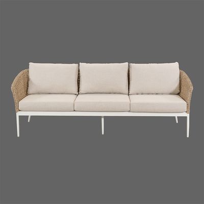 Aluminiumrahmen All-Weather-Patio-Möbel mit Rattan-Weave-Sofa und Couchtisch