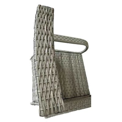 Rundes Tisch Außenessen Möbel Wicker Rattan Garten Set für 4 Sitzplätze von AJUNION