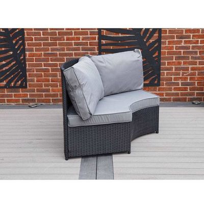 AJUNION 8 Sitzplätze Rund Rattan Gartenmöbel Esszet mit 10 cm Kissendicke