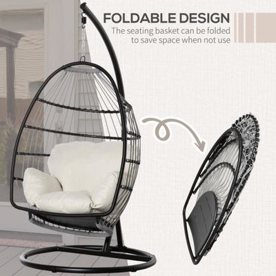 Klappbares Design Außenhängender Eierschaukel mit Stand Allgemeine Außenmöbel