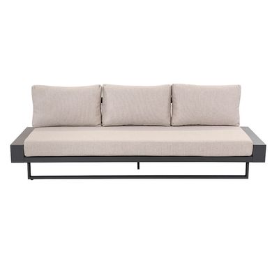 AJUNION Luxus-Aluminium-Sofa-Set Möbel mit Couchtisch Größe L 120 x W80 x H26cm