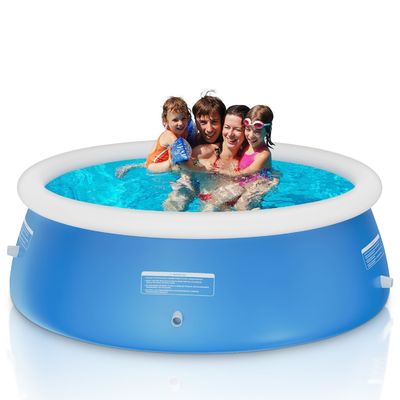 Extra großes rundes PVC-Familienzwimmbad AJUNION 12ft x 33in für Outdoor-Garten Spaß