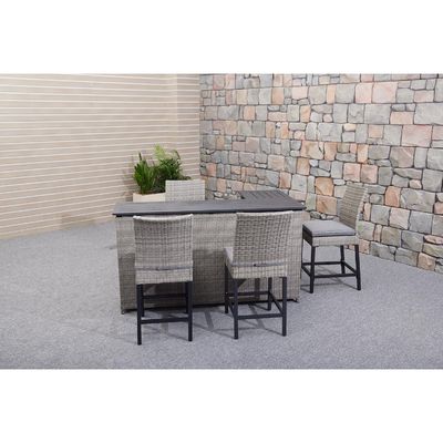 PE Wicker Rattan Outdoor High Bar Chair und Tisch für moderne Esszimmermöbel