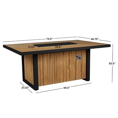 Outdoor-Esstisch mit Brenntisch aus Propangas