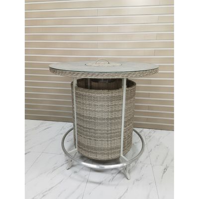 Verbessern Sie Ihren Outdoor-Unterhaltungsbereich mit dem AJUNION PE Rattan Bar Möbel Set