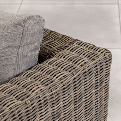 Außenmöbel AJUNION Modernes Garten-Set PE Rattan Terrassenmöbel Runder Wicker Set