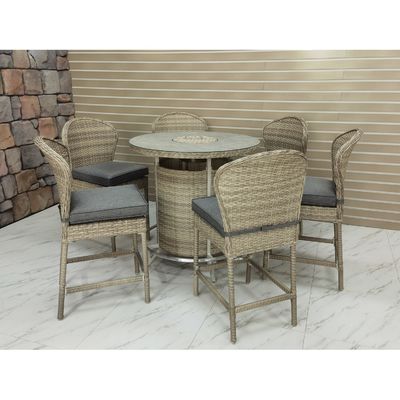 Verbessern Sie Ihren Outdoor-Unterhaltungsbereich mit dem AJUNION PE Rattan Bar Möbel Set