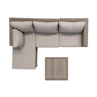 Außenmöbel AJUNION Modernes Garten-Set PE Rattan Terrassenmöbel Runder Wicker Set