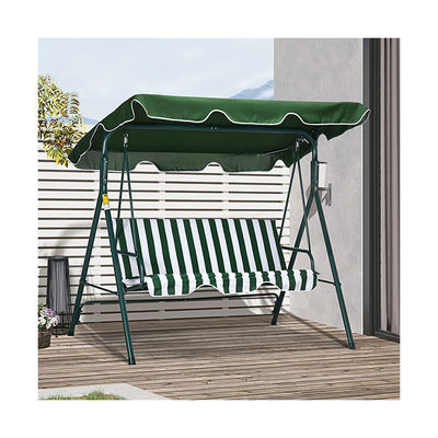 Outdoor Garten Metallrahmen Patio Schaukelstuhl mit Baldachin und stilvolles Design