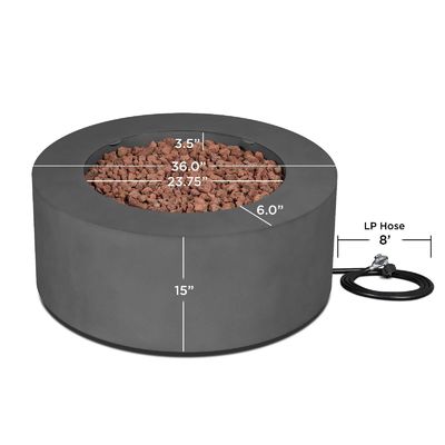Außenpropangasfeuerbrenntisch mit 36&quot;L x 36&quot;W x 15&quot;H Größe und rauchfreiem Design