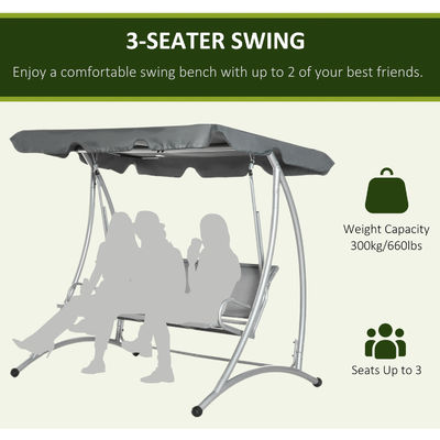 190L x 130W x 172H cm Garten-Hängematte Swing mit verstellbarem Dachboden von AJUNION
