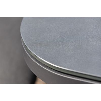 Outdoor Luxus Bar Set Möbel Aluminium Gartenmöbel Esszet mit Feuerstelle 87kg