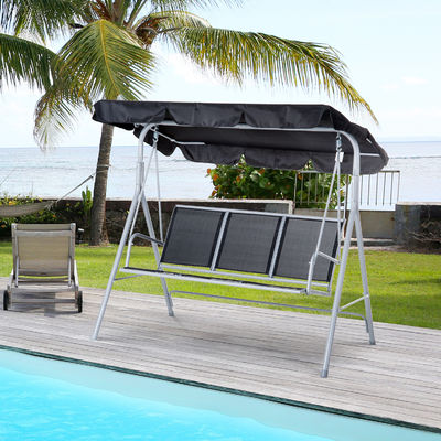 170W x 153H cm Metall-Schaukel im Freien Gartenbank Hängende Hängemattenstuhl Veranda Schaukel