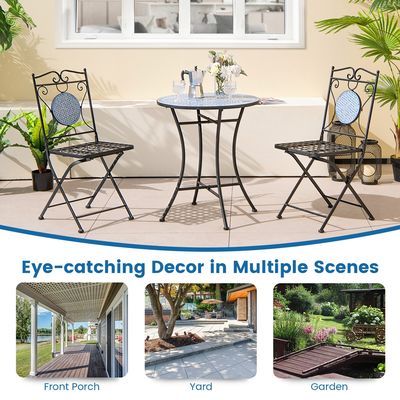 Verbessern Sie Ihre Außendekoration mit AJUNION All Weather Bistro Set Tischgröße Dia24" x H28