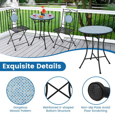 Verbessern Sie Ihre Außendekoration mit AJUNION All Weather Bistro Set Tischgröße Dia24" x H28
