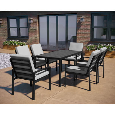 Esstisch L150xW90xH73cm mit HDPE-Tischplatte und Metallrahmen