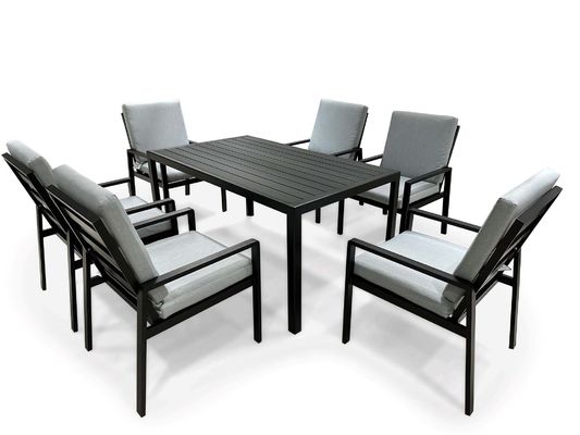 Esstisch L150xW90xH73cm mit HDPE-Tischplatte und Metallrahmen