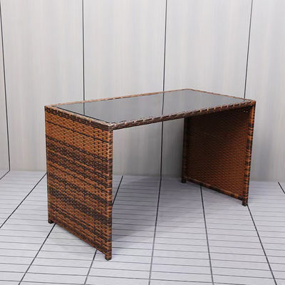 Platz sparen Garten Set Moderne Kunststoff Rattan Ecktisch und Stuhl für Innenhof Patio