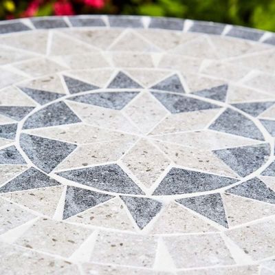 Park Klapptisch und Stuhl für Garten Hinterhof Antike Mosaik Bistro Set