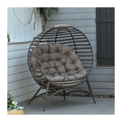 Verbessern Sie Ihre Terrasse mit dem AJUNION 2-Sitzer Eiersessel Klappstuhl Stahlrahmen Modernes Design