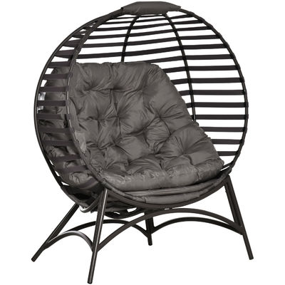 Verbessern Sie Ihre Terrasse mit dem AJUNION 2-Sitzer Eiersessel Klappstuhl Stahlrahmen Modernes Design