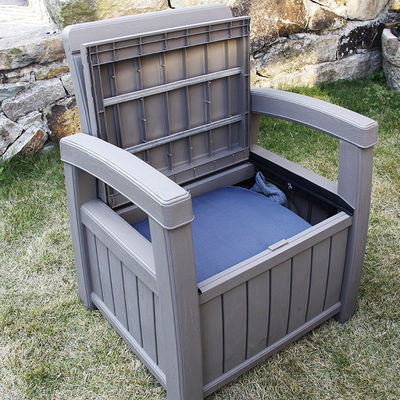 Bankett Außengarten Hotel Terrasse Wasserdichte Kunststoff-Loveseat Sofa Stuhl Set mit Tisch