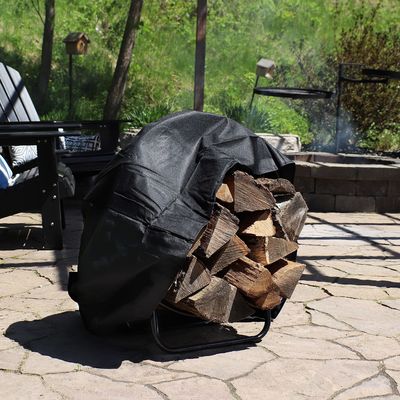 Innen- und Außenholzregal AGUNION Rundes Baumstammhalter 3,72 kg Pulverbeschichtetes Stahl