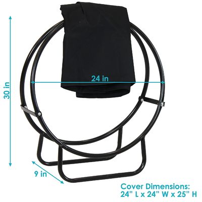 Innen- und Außenholzregal AGUNION Rundes Baumstammhalter 3,72 kg Pulverbeschichtetes Stahl