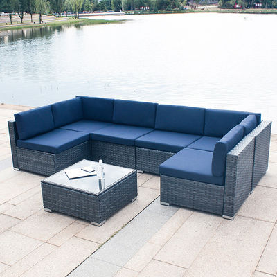 Outdoor Indoor Patio Garten Balkon Pool Möbel Gewebter Rattan Modulbaustein