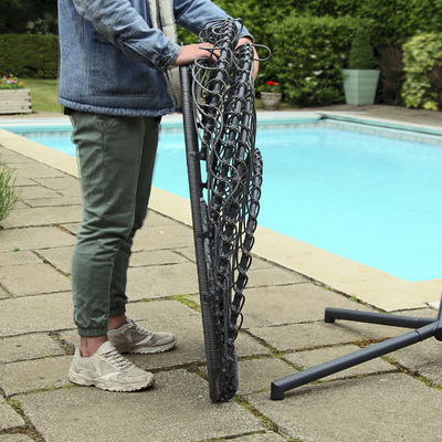 Stylische Hängende Hammock Stuhl für Patio Garten Cottage Innenhof oder Strand aus Metall