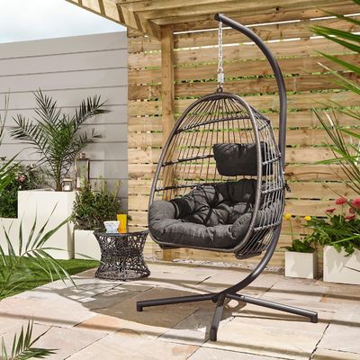 Stylische Hängende Hammock Stuhl für Patio Garten Cottage Innenhof oder Strand aus Metall