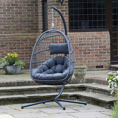 Stylische Hängende Hammock Stuhl für Patio Garten Cottage Innenhof oder Strand aus Metall