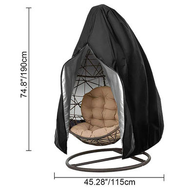 600D Oxford PVC Einfachhängender Schaukelstuhl Staubschutzdeckel für Außengarten Terrasse