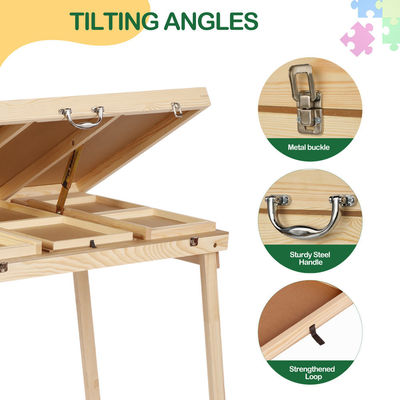Puzzle Board Cover Holz Klappschubladen Puzzle Tisch mit Beinen 1500pcs AJUNION