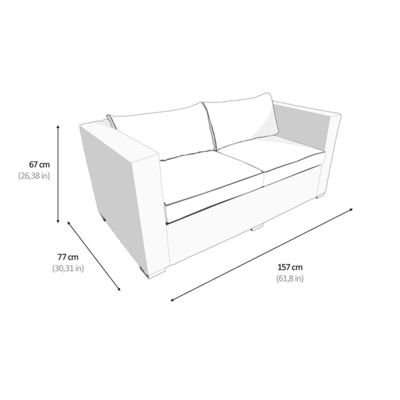 Außensofa im Bereich Patio Gesprächsset mit modernem Design Wicker Rattan Stil