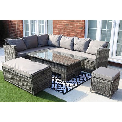 Allgemeine Außenmöbel AJUNION All-Weather Garten-Sektionssofa mit Stehtisch