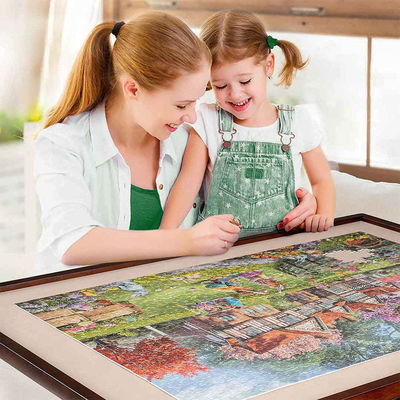 Unisex AJUNION 1500-Piece Puzzle Puzzle Board mit Klappbein und 4 Rädern Alter 8-13