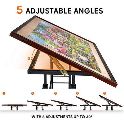 Unisex AJUNION 1500-Piece Puzzle Puzzle Board mit Klappbein und 4 Rädern Alter 8-13