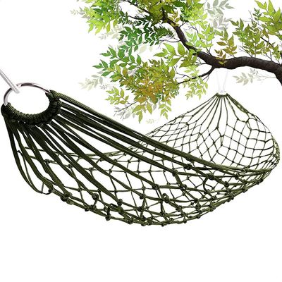 Outdoor Indoor Garten Camping Bauernhaus Stil Portable Klappbare Nylon Seil Net Mesh Einzelne Hängematte Design
